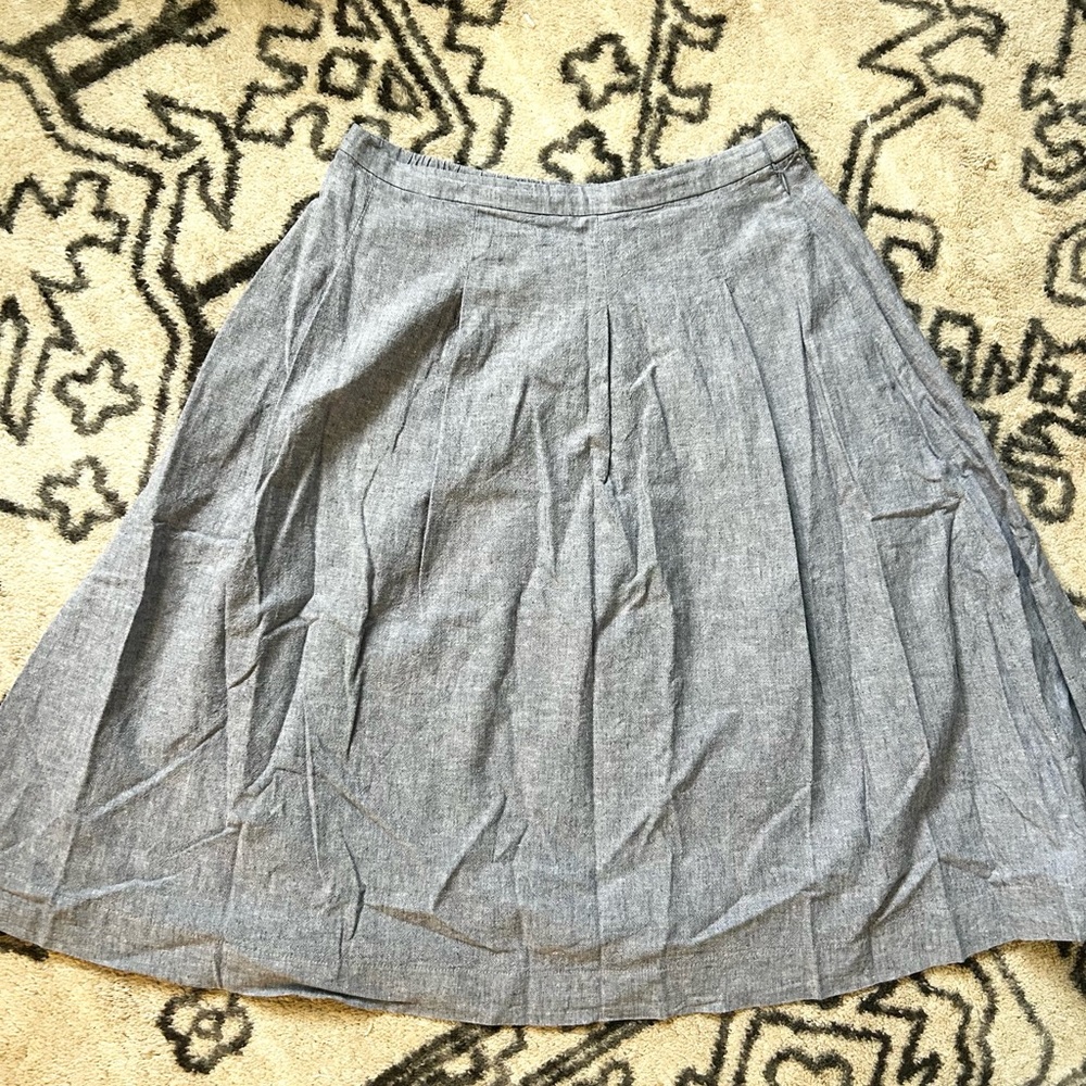 Uniqlo blue linen and cotton skirt - Picture 4 of 7